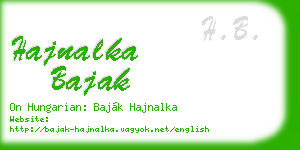 hajnalka bajak business card